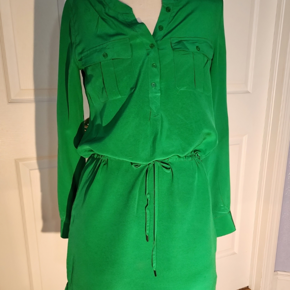 Green Button-Up Dress - Picture 4 of 9